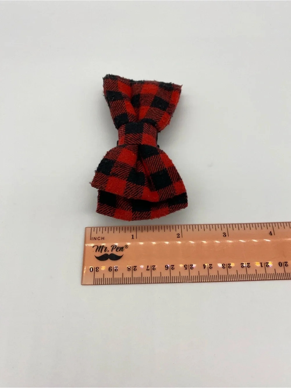 Pet Red and Black Plaid Bow Tie for Dog and Cat